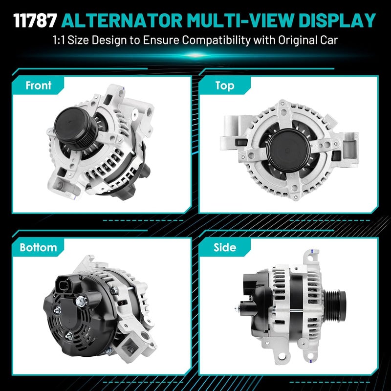 Farrme 11787 Car Alternators 140 Amp, 6-Groove Pulley Fit for Chevrolet Camaro 2012-2015 3.6L V6 Automotive Replacement Alternators 104211-8131, 1042118131, AND0641 AL8846X Alternator - Image 5